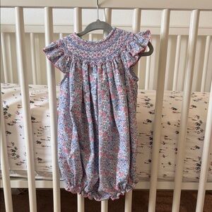 Ruth and Ralph floral smocked bubble so sweet 18 months